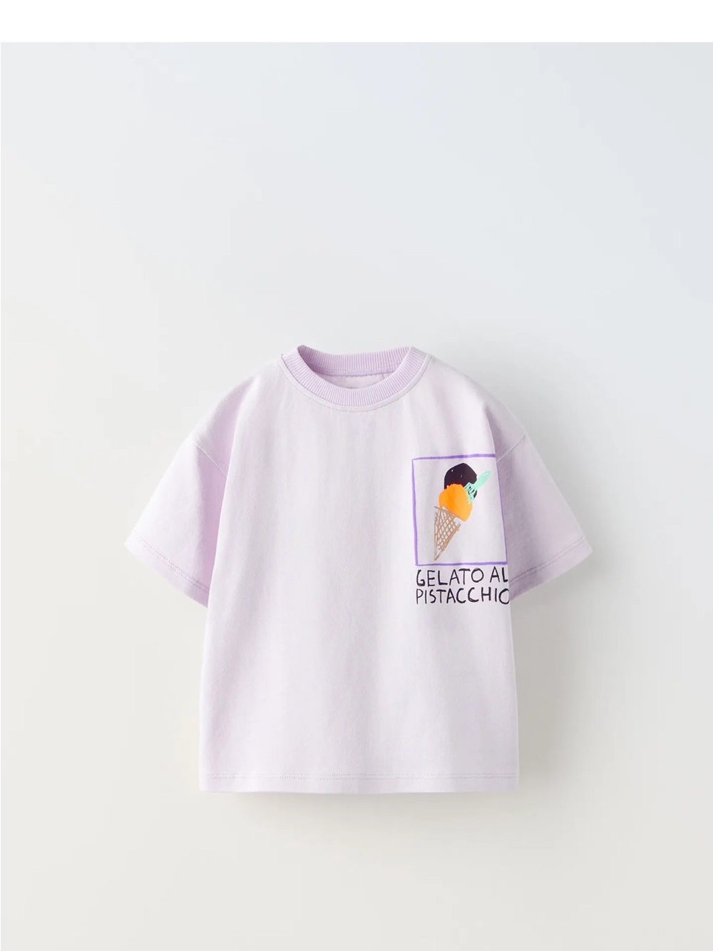 Zara Pastel Lavender Gelato Graphic Tee